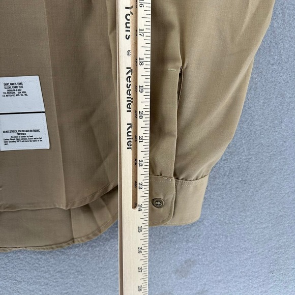 USMC Military Uniform Shirt Wool Blend Long Sleeve Khaki + Tie DSCP Skillcraft - Picture 6 of 9